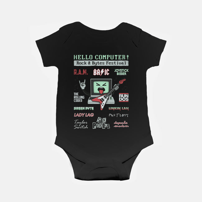 Rock And Bytes Festival-Baby-Basic-Onesie-NMdesign