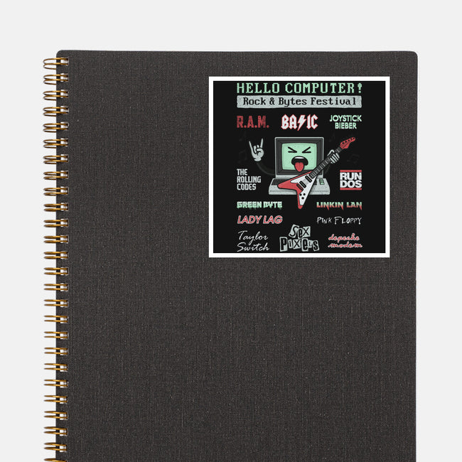 Rock And Bytes Festival-None-Glossy-Sticker-NMdesign