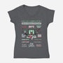 Rock And Bytes Festival-Womens-V-Neck-Tee-NMdesign