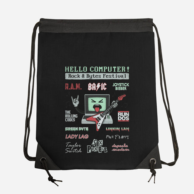 Rock And Bytes Festival-None-Drawstring-Bag-NMdesign