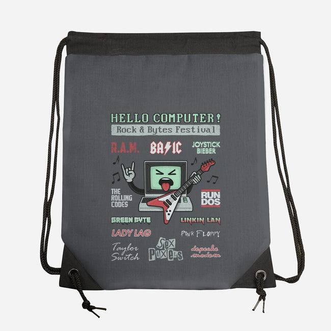 Rock And Bytes Festival-None-Drawstring-Bag-NMdesign