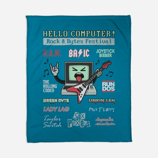 Rock And Bytes Festival-None-Fleece-Blanket-NMdesign