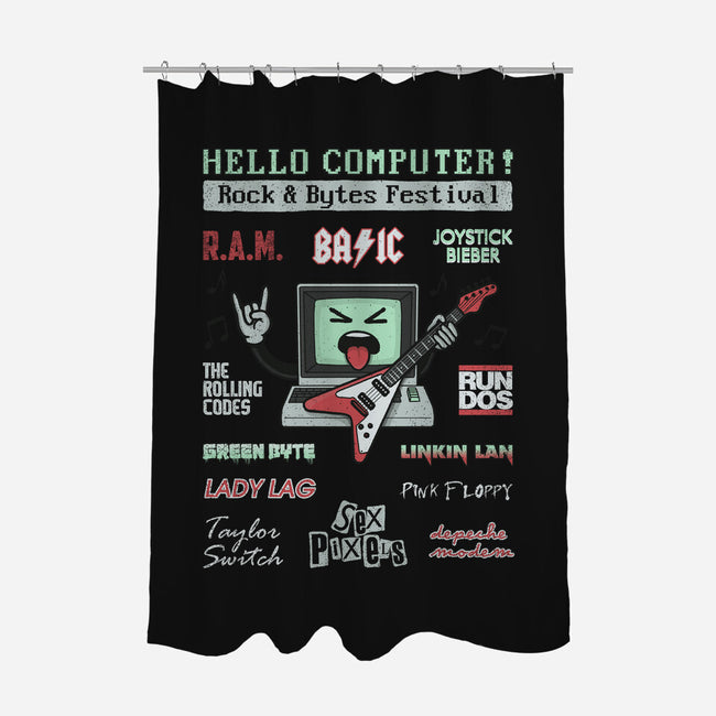 Rock And Bytes Festival-None-Polyester-Shower Curtain-NMdesign