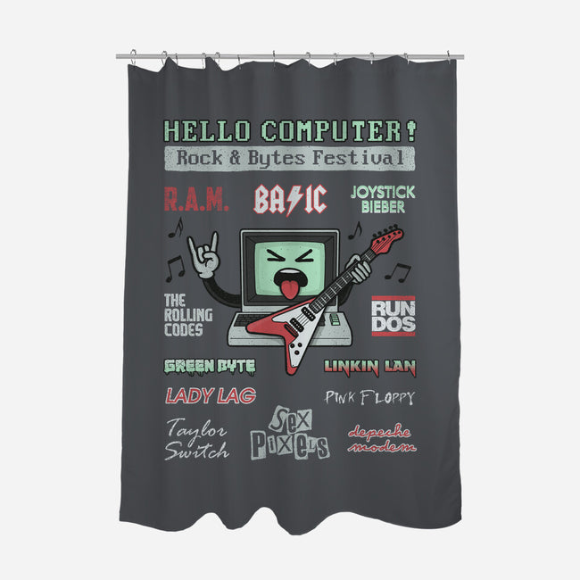 Rock And Bytes Festival-None-Polyester-Shower Curtain-NMdesign