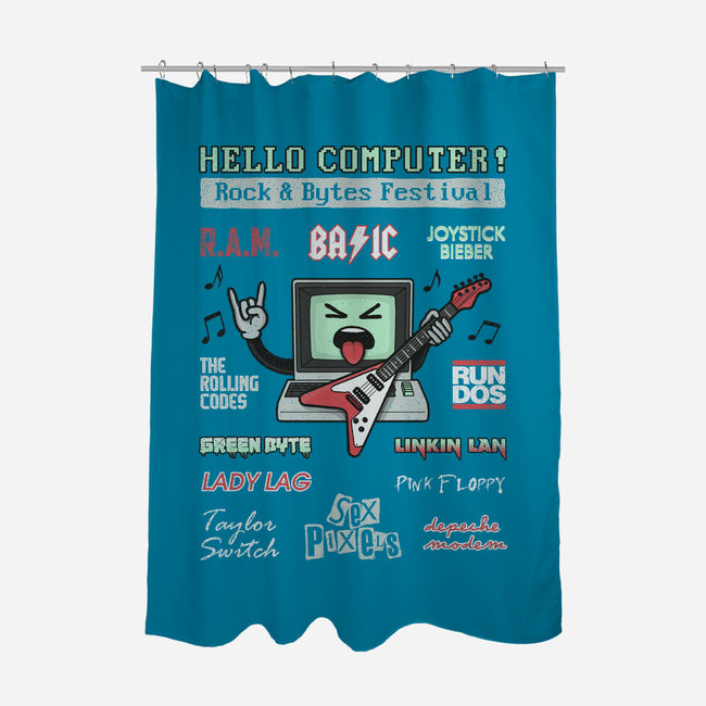 Rock And Bytes Festival-None-Polyester-Shower Curtain-NMdesign