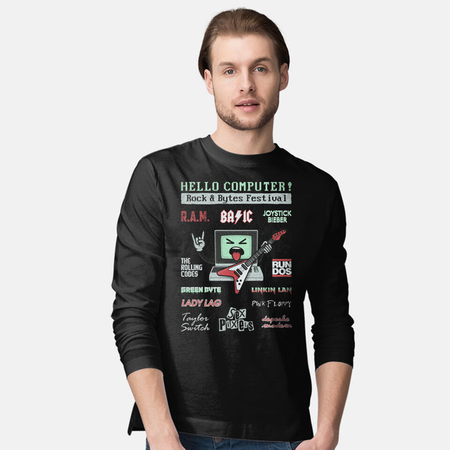 Rock And Bytes Festival-Mens-Long Sleeved-Tee-NMdesign