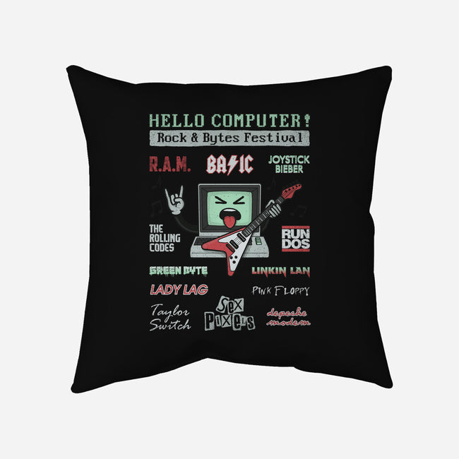 Rock And Bytes Festival-None-Removable Cover w Insert-Throw Pillow-NMdesign