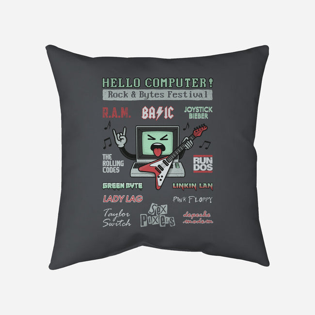 Rock And Bytes Festival-None-Removable Cover w Insert-Throw Pillow-NMdesign