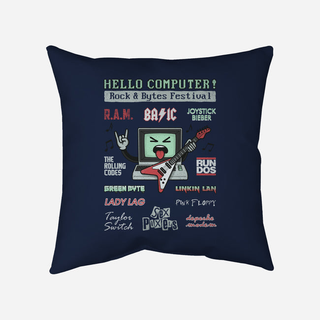 Rock And Bytes Festival-None-Removable Cover w Insert-Throw Pillow-NMdesign