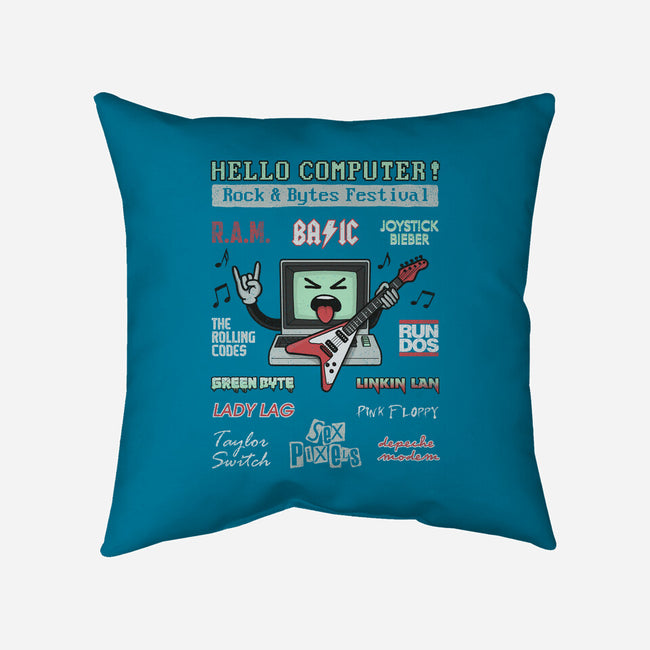 Rock And Bytes Festival-None-Removable Cover w Insert-Throw Pillow-NMdesign