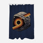 The Space Is Calling-None-Polyester-Shower Curtain-glitchygorilla