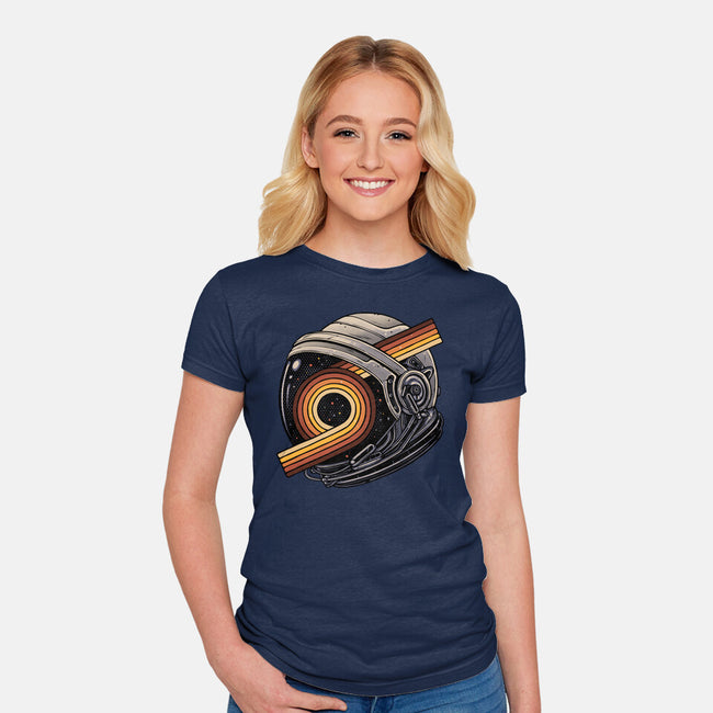 The Space Is Calling-Womens-Fitted-Tee-glitchygorilla