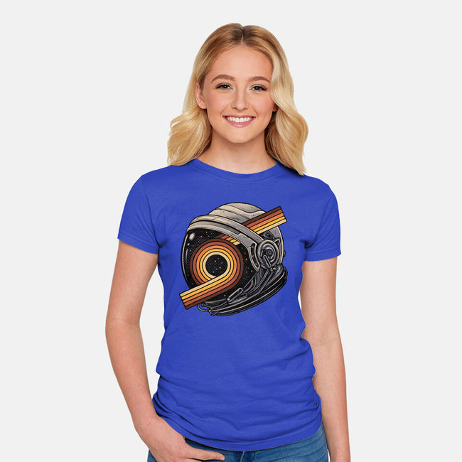 The Space Is Calling-Womens-Fitted-Tee-glitchygorilla