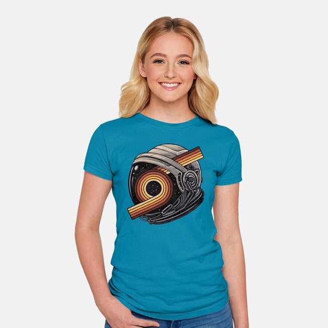 The Space Is Calling-Womens-Fitted-Tee-glitchygorilla
