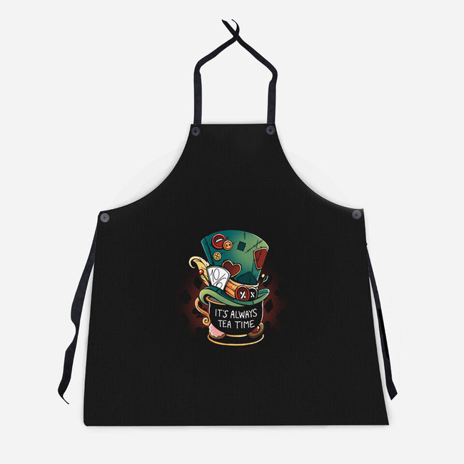 It's Always Tea Time-Unisex-Kitchen-Apron-Vallina84