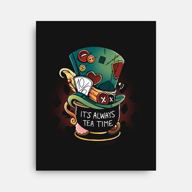 It's Always Tea Time-None-Stretched-Canvas-Vallina84