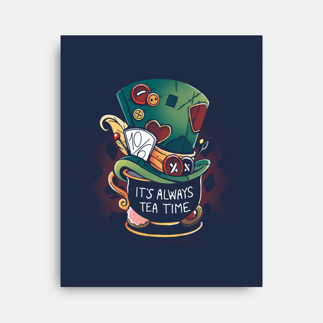 It's Always Tea Time-None-Stretched-Canvas-Vallina84