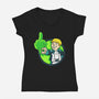 Green Boy-Womens-V-Neck-Tee-Andriu