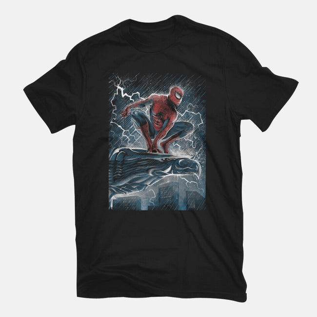 The Spider Over The City-Unisex-Basic-Tee-zascanauta