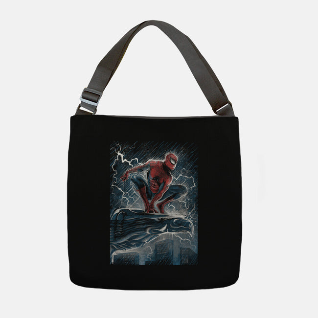 The Spider Over The City-None-Adjustable Tote-Bag-zascanauta
