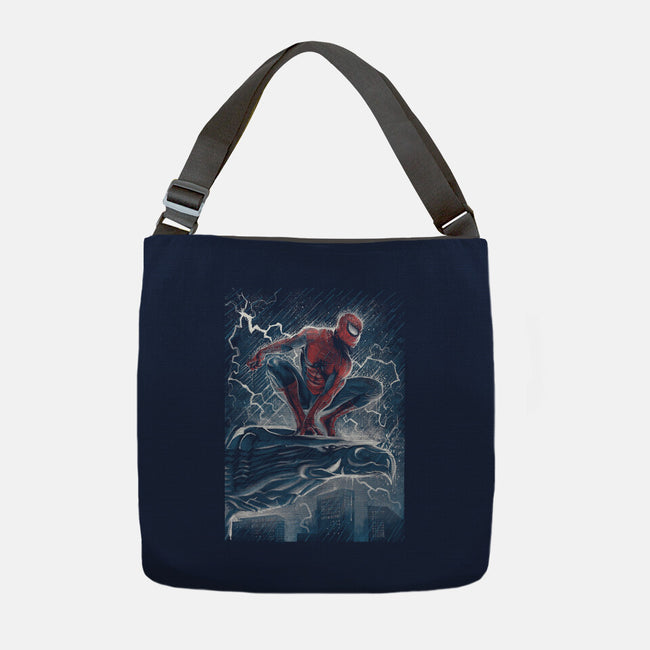The Spider Over The City-None-Adjustable Tote-Bag-zascanauta
