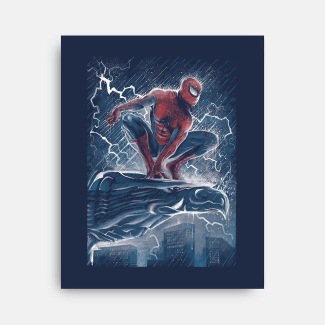 The Spider Over The City-None-Stretched-Canvas-zascanauta