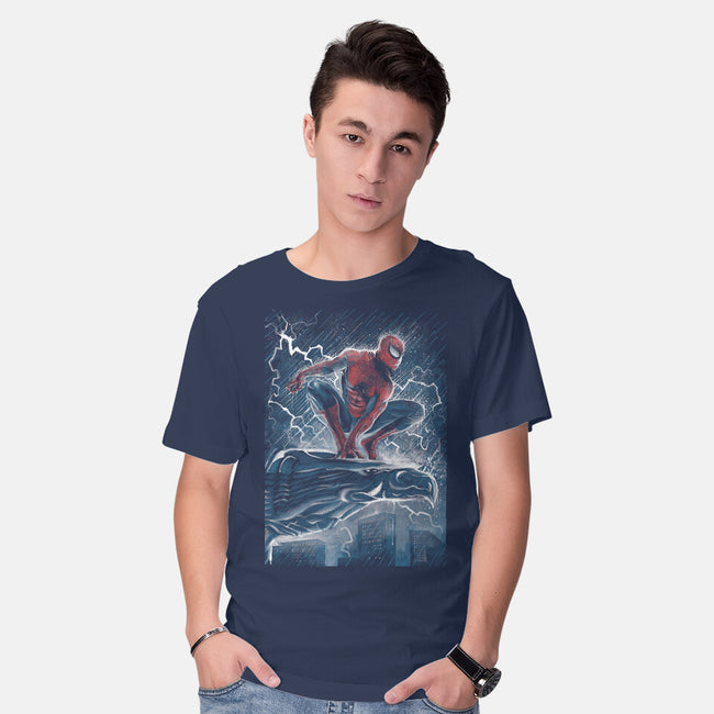 The Spider Over The City-Mens-Basic-Tee-zascanauta