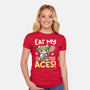 Eat My Aces-Womens-Fitted-Tee-NemiMakeit