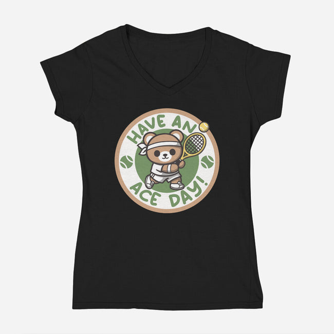 Have An Ace Day-Womens-V-Neck-Tee-NemiMakeit