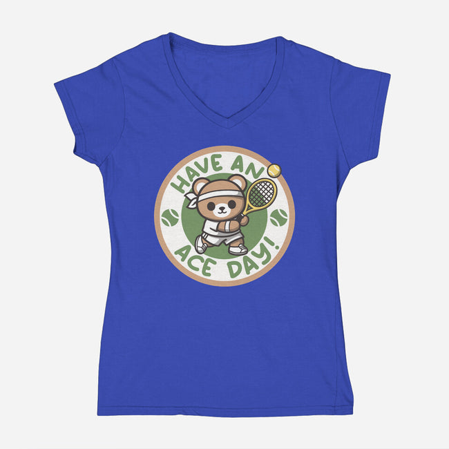 Have An Ace Day-Womens-V-Neck-Tee-NemiMakeit