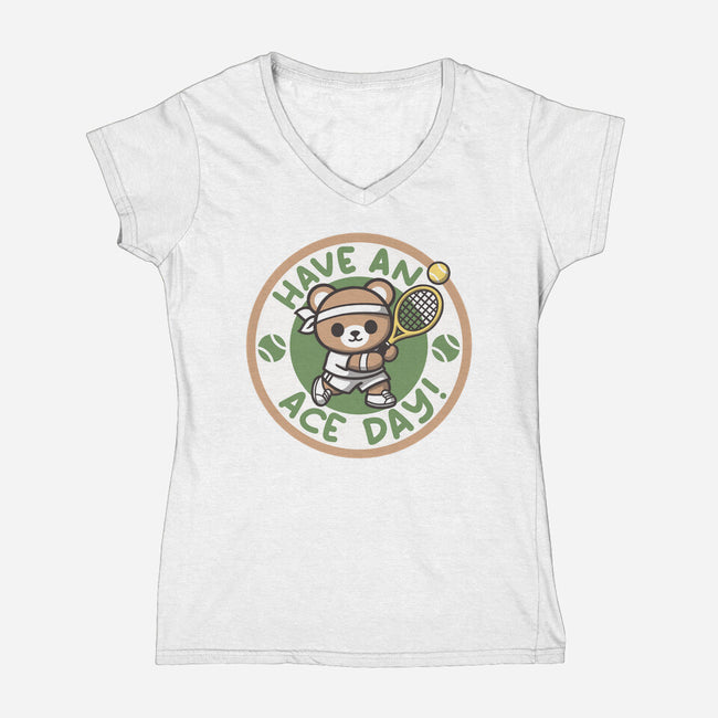 Have An Ace Day-Womens-V-Neck-Tee-NemiMakeit