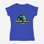Kaiju Number Eight-Womens-V-Neck-Tee-Wookie Mike