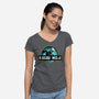Kaiju Number Eight-Womens-V-Neck-Tee-Wookie Mike
