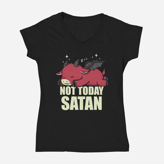 Please Not Today-Womens-V-Neck-Tee-turborat14