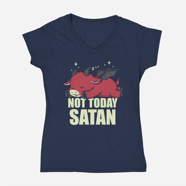 Please Not Today-Womens-V-Neck-Tee-turborat14