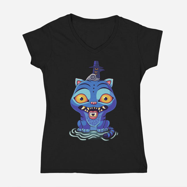 My Little Derpy Purr-Womens-V-Neck-Tee-Geekydog
