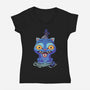 My Little Derpy Purr-Womens-V-Neck-Tee-Geekydog