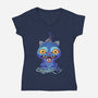 My Little Derpy Purr-Womens-V-Neck-Tee-Geekydog