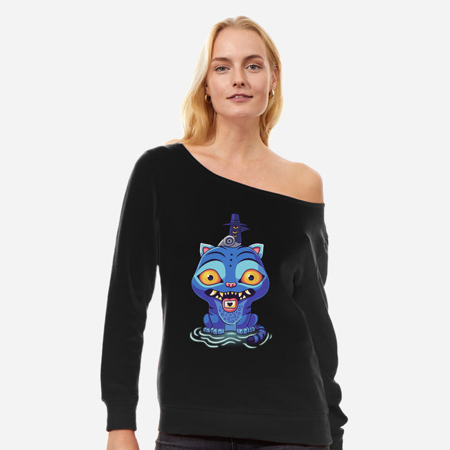 My Little Derpy Purr-Womens-Off Shoulder-Sweatshirt-Geekydog