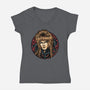 King Of The Maze-Womens-V-Neck-Tee-glitchygorilla