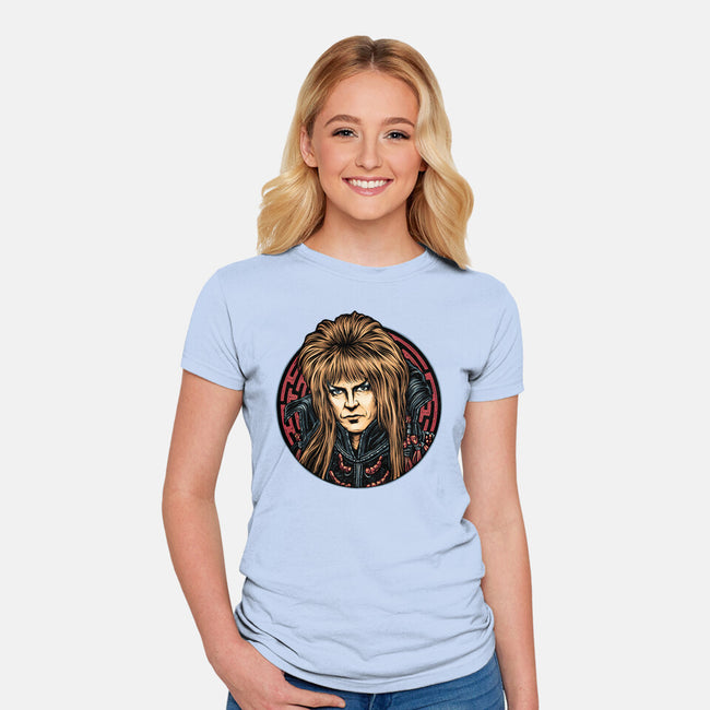 King Of The Maze-Womens-Fitted-Tee-glitchygorilla