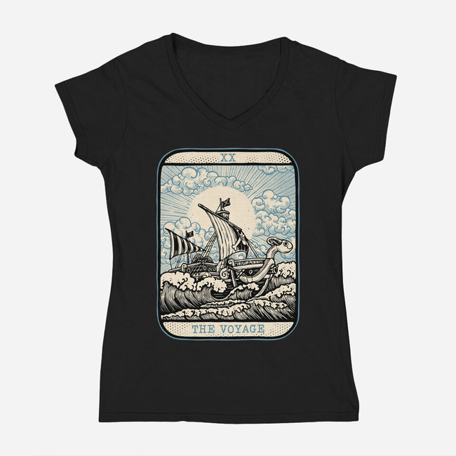 The Voyage-Womens-V-Neck-Tee-glitchygorilla