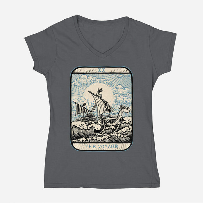 The Voyage-Womens-V-Neck-Tee-glitchygorilla