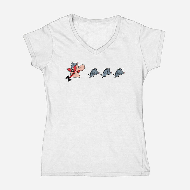 Gaul-Man-Womens-V-Neck-Tee-jasesa