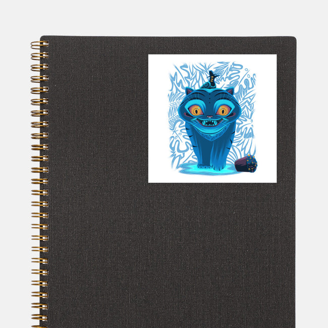 Blue Demon Cat-None-Glossy-Sticker-rmatix