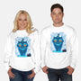 Blue Demon Cat-Unisex-Crew Neck-Sweatshirt-rmatix