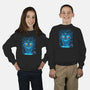Blue Demon Cat-Youth-Crew Neck-Sweatshirt-rmatix