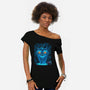 Blue Demon Cat-Womens-Off Shoulder-Tee-rmatix