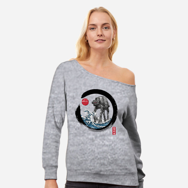 Enso AT-AT-Womens-Off Shoulder-Sweatshirt-DrMonekers