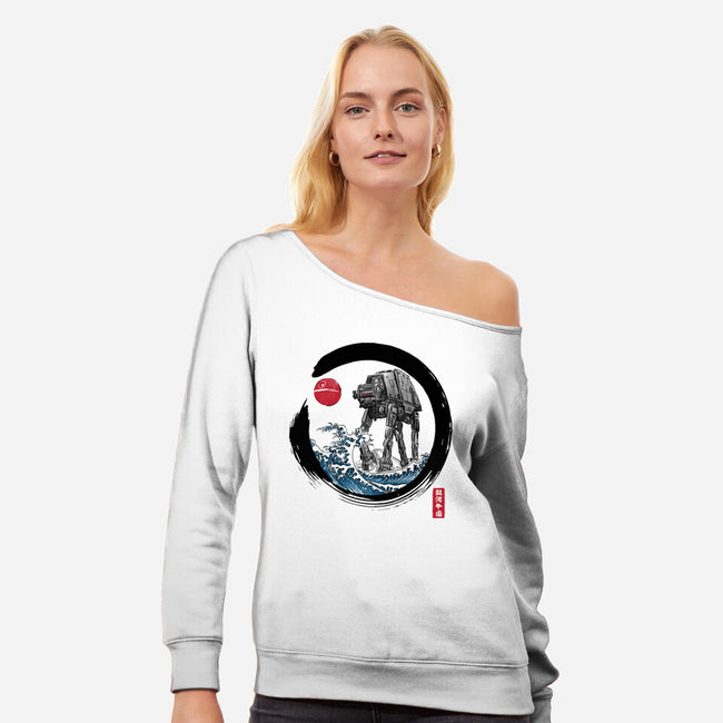 Enso AT-AT-Womens-Off Shoulder-Sweatshirt-DrMonekers